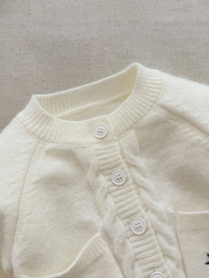 Cardigan Bucolique "Jardin de Fleurs" – Maille Torsadée & Broderies